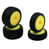 Absima Speck-B Front-Rear Wheel Set yellow 2 HBP250125