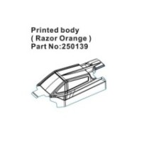 Absima Speck-B Printed Lexan Body - razor orange HBP250139