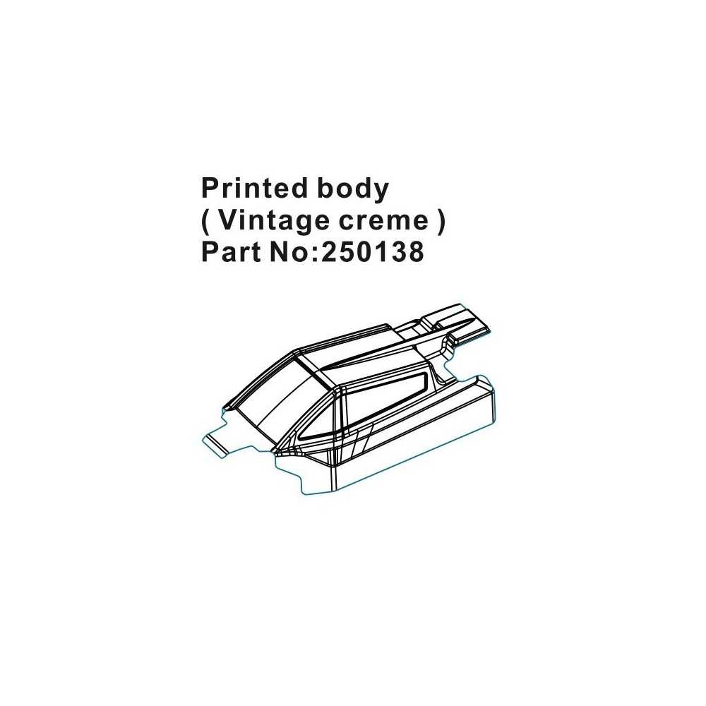 Absima Speck-B Printed Lexan Body - vintage creme HBP250138