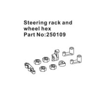 Absima Steering Rack & Wheel Hex Hubs HBP250109