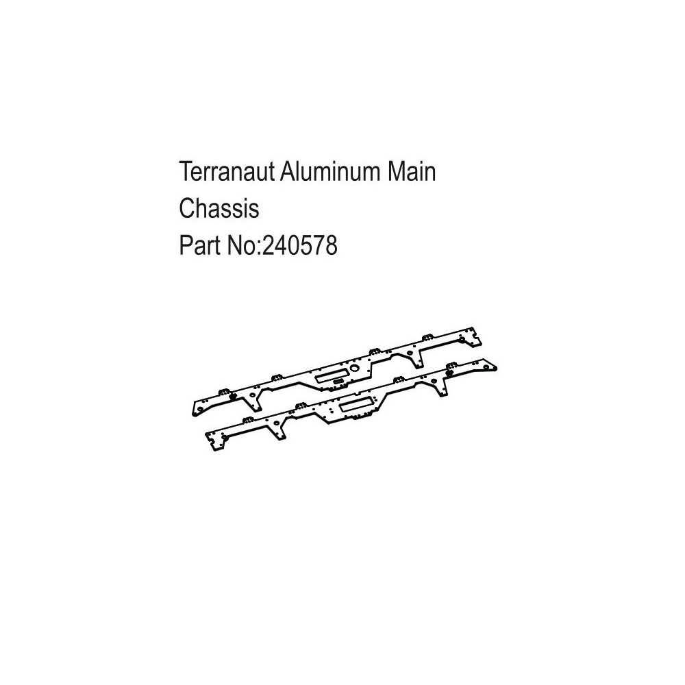 Absima Terranaut Aluminum Main Chassis HBP240578 Absima Terranaut Aluminum Main Chassis HBP240578