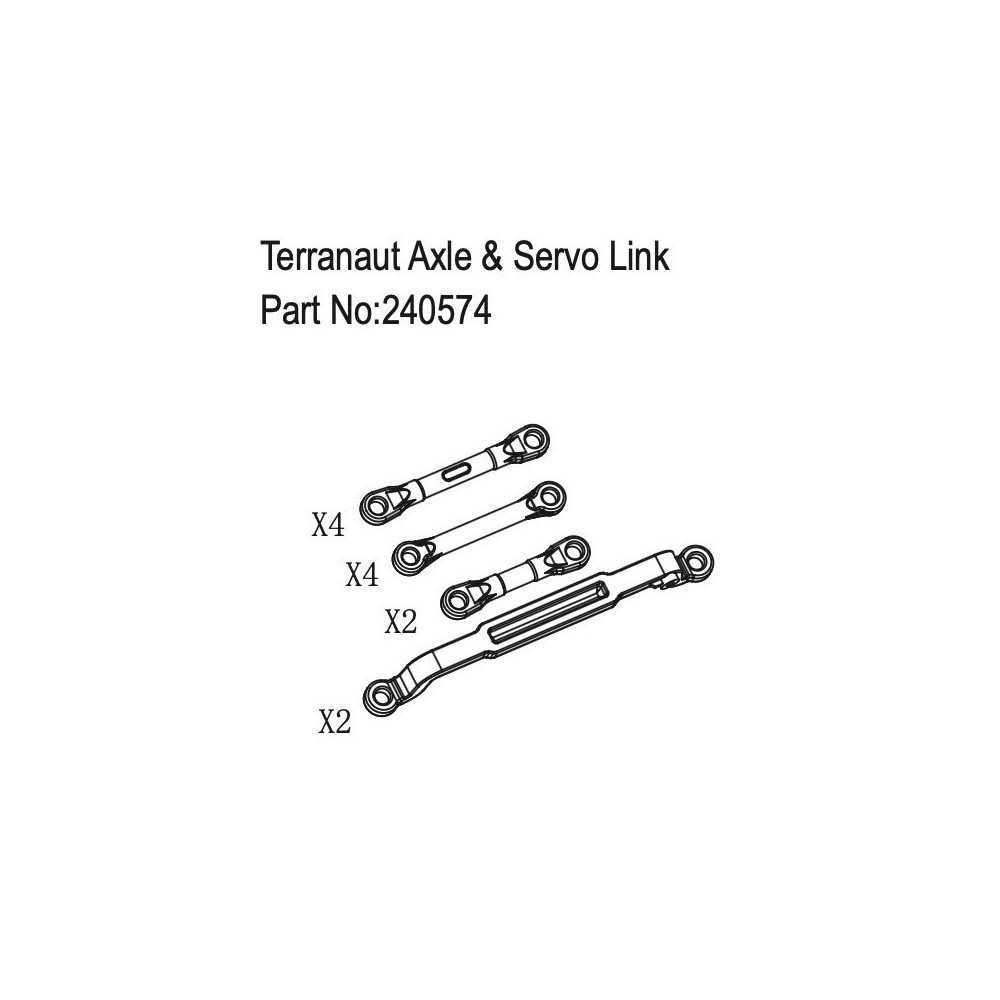 Absima Terranaut Axle & Servo Link HBP240574 Absima Terranaut Axle & Servo Link HBP240574