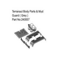 Absima Terranaut Body Parts & Mud Guard Grey HBP240557