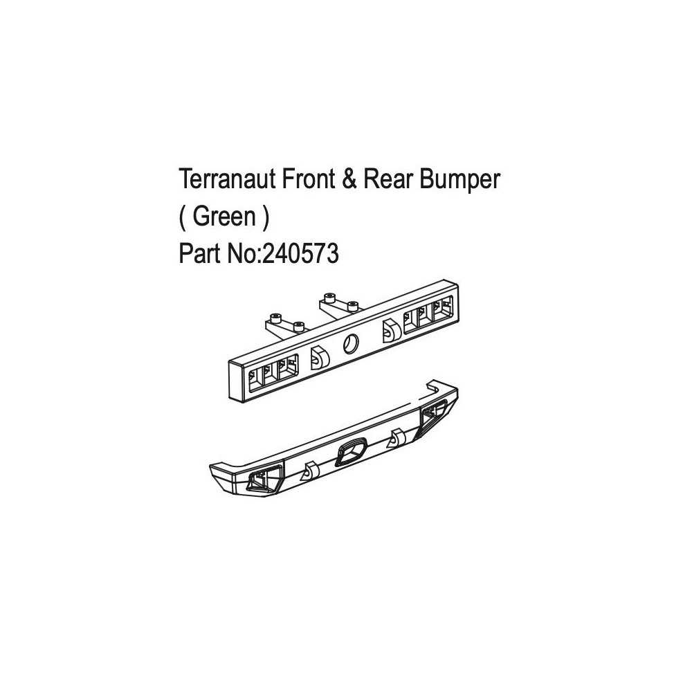 Absima Terranaut Front & Rear Bumper Green HBP240573