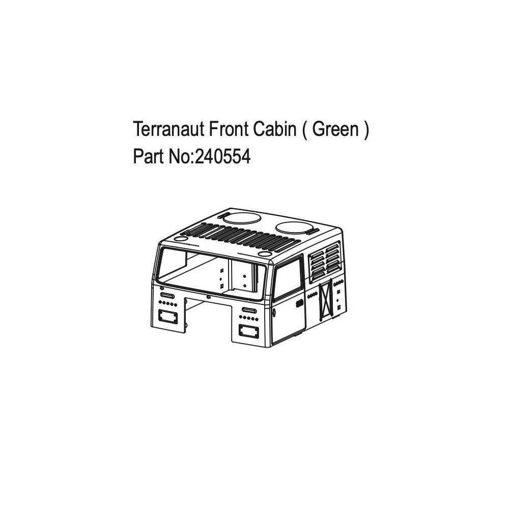 Absima Terranaut Front Cabin Green HBP240554