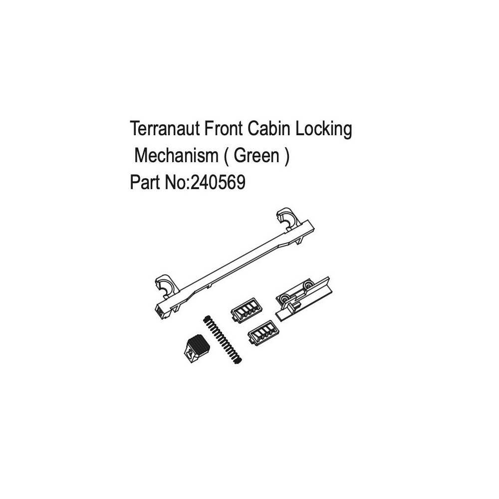 Absima Terranaut Front Cabin Locking Mechanism Green HBP240569
