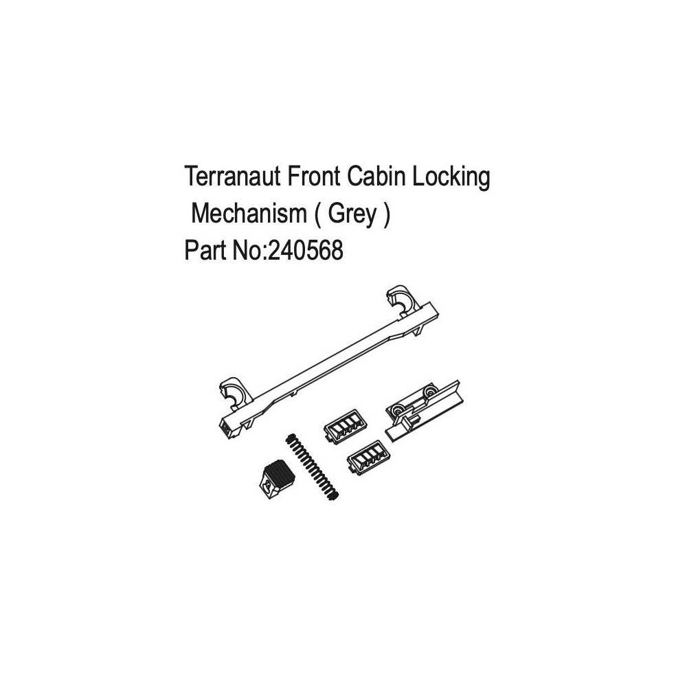 Absima Terranaut Front Cabin Locking Mechanism Grey HBP240568