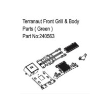 Absima Terranaut Front Grill & Body Parts Green HBP240563