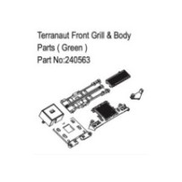 Absima Terranaut Front Grill & Body Parts Green HBP240563