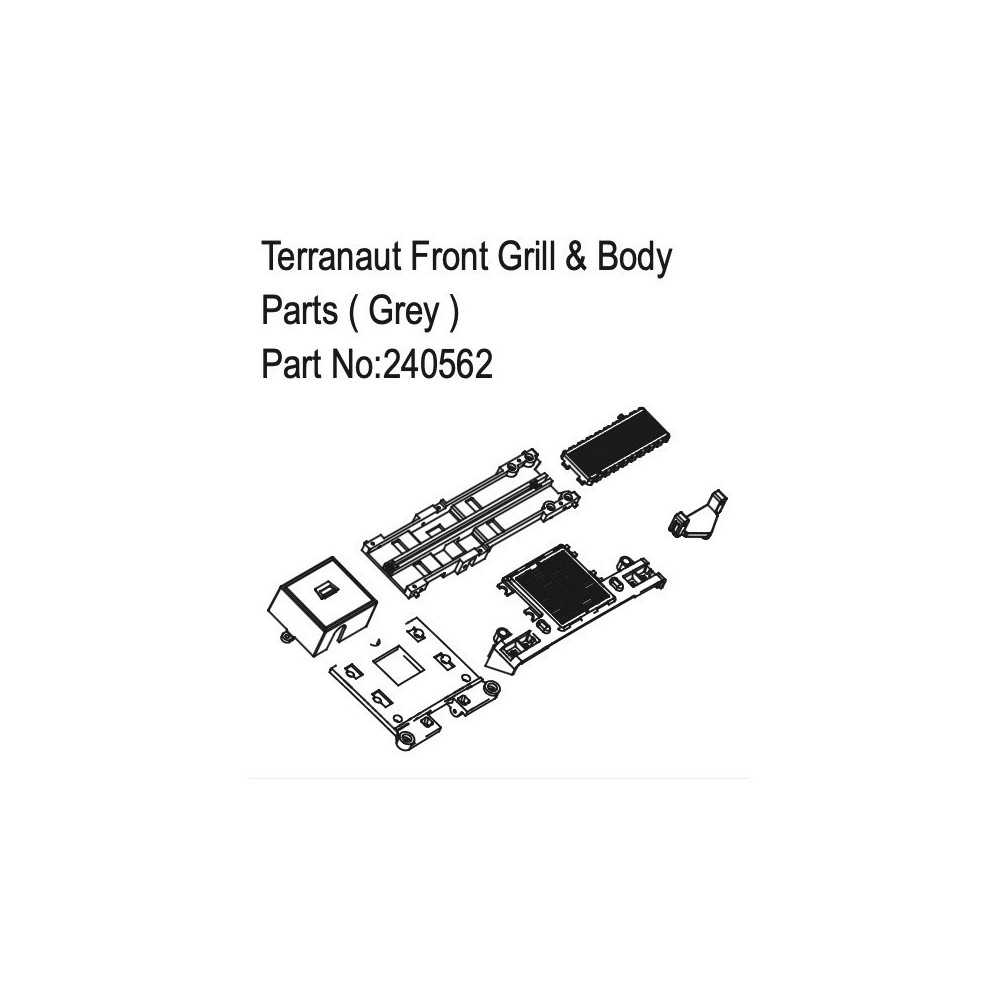 Absima Terranaut Front Grill & Body Parts Grey HBP240562