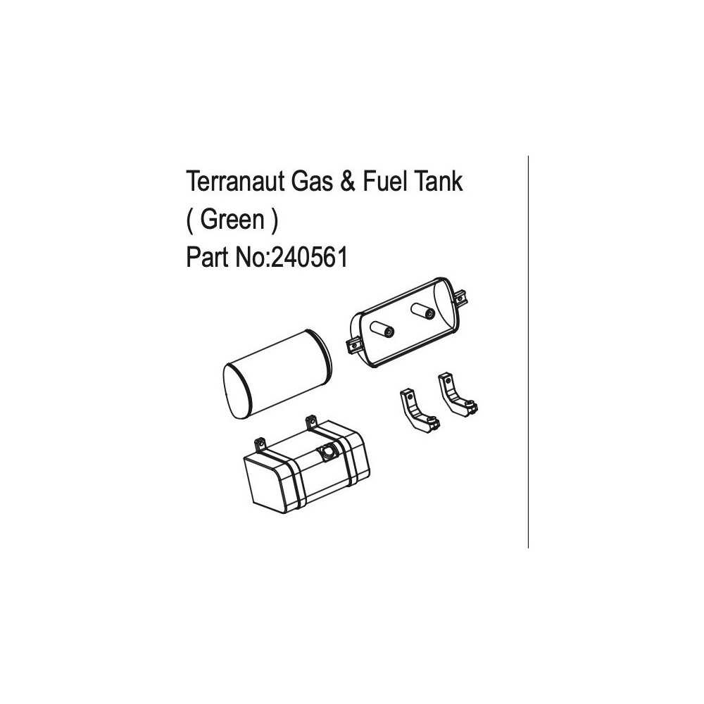 Absima Terranaut Gas & Fuel Tank Green HBP240561 Absima Terranaut Gas & Fuel Tank Green HBP240561