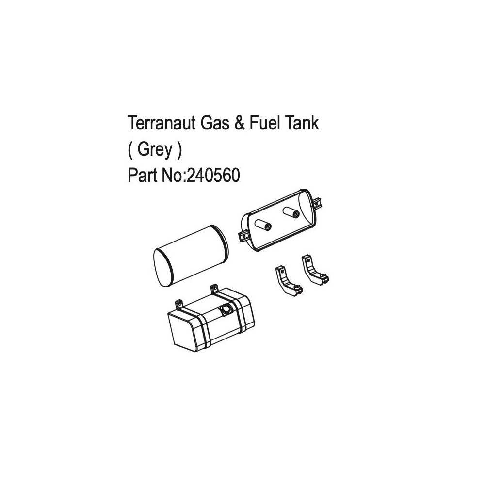 Absima Terranaut Gas & Fuel Tank Grey HBP240560