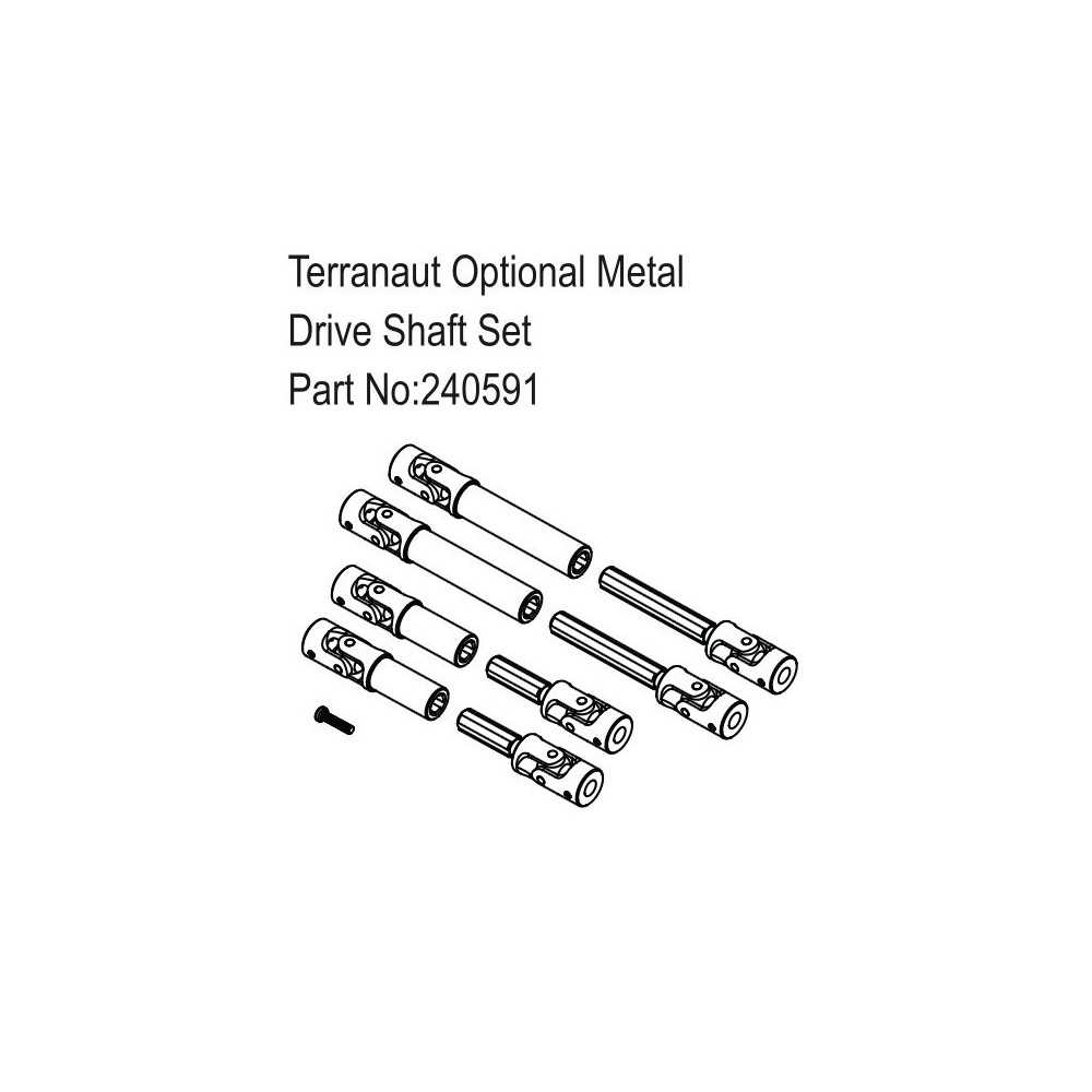 Absima Terranaut Optional Metal Drive Shaft Set HBP240591 Absima Terranaut Optional Metal Drive Shaft Set HBP240591