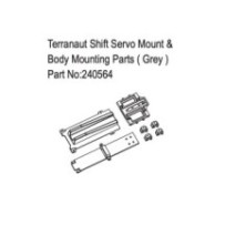 Absima Terranaut Shift Servo Mount & Body Mounting Parts Grey HBP240564