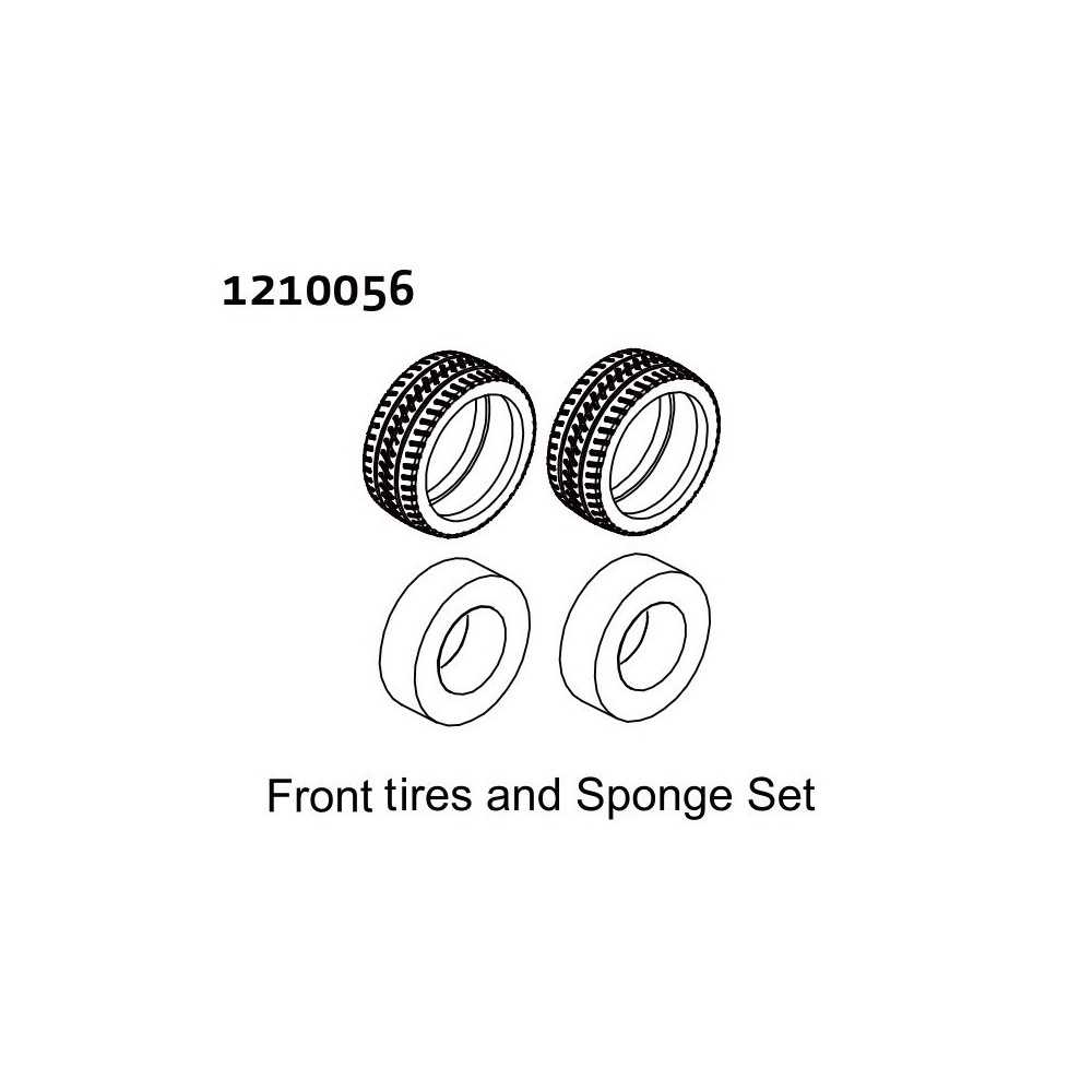 Absima Tire & Sponge Set - Rally 2 1210056