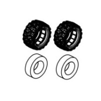 Absima Tires & Sponge Set 2 1610124