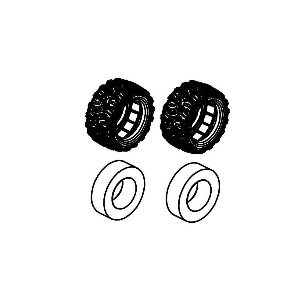 Absima Tires & Sponge Set 2 1610124 Absima Tires & Sponge Set 2 1610124