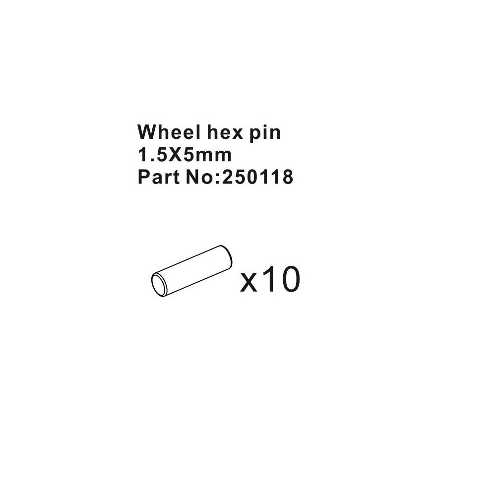Absima Wheel Hex Pins 1.5*5mm 10 HBP250118