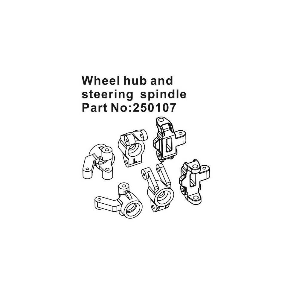 Absima Wheel Hub & Steering Spindle Set HBP250107 Absima Wheel Hub & Steering Spindle Set HBP250107
