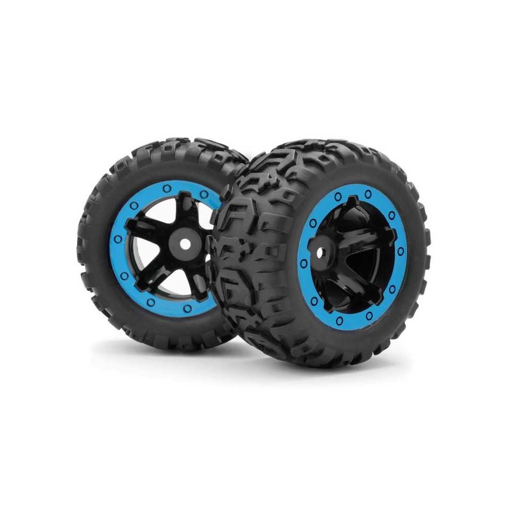 BLACKZON Slyder MT Wheels-Tires Assembled Black-Blue 540108 BLACKZON Slyder MT Wheels-Tires Assembled Black-Blue 540108