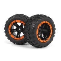 BLACKZON Slyder MT Wheels-Tires Assembled Black-Orange 540195