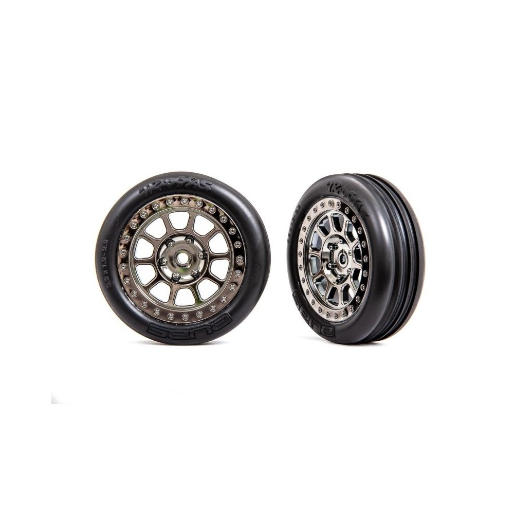 Ruedas 2.2 ribbed cromo negro Traxxas TRX2471T Ruedas 2.2 ribbed cromo negro Traxxas TRX2471T