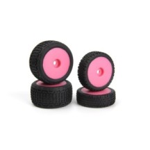 Maverick Microbe Buggy Wheel-Tyre Set Pink-Front-Rear MV150841