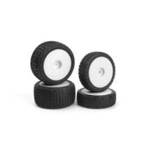 Maverick Microbe Buggy Wheel-Tyre Set White-Front-Rear MV150839