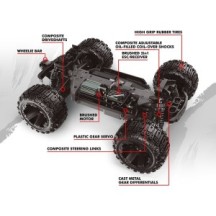 Maverick Qbit MT 1-16th Monster Truck Red MV151003