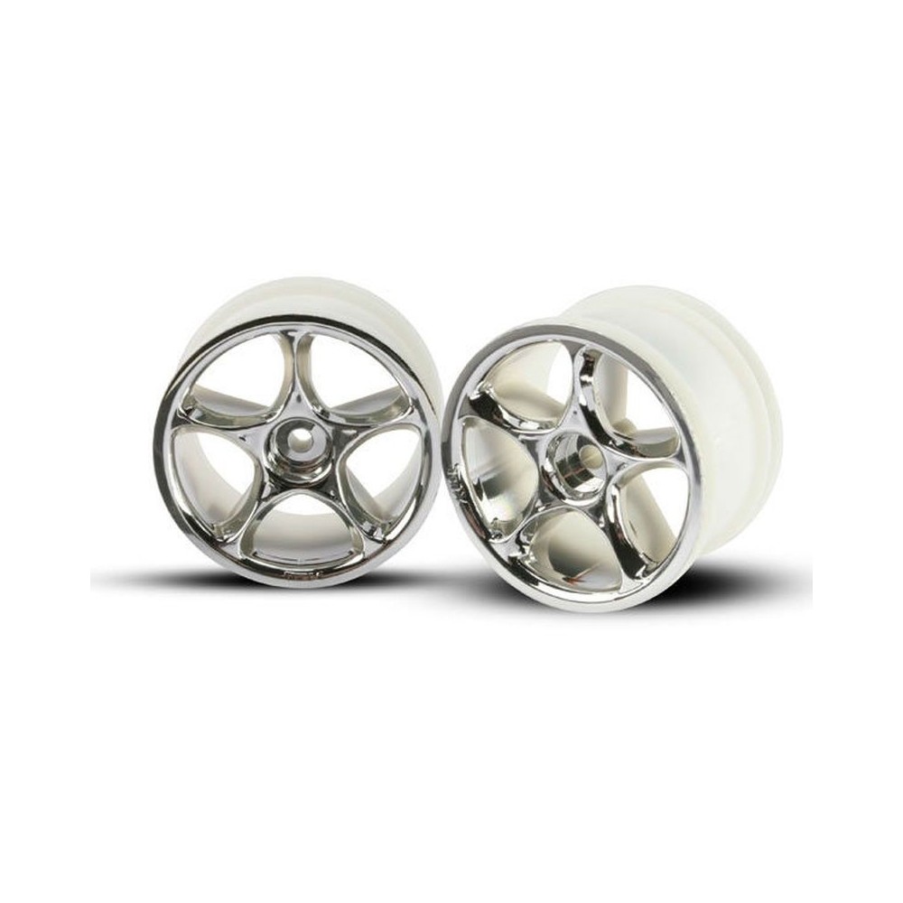 Llantas Tracer 2.2 cromadas traseras Traxxas TRX2472 Llantas Tracer 2.2 cromadas traseras Traxxas TRX2472