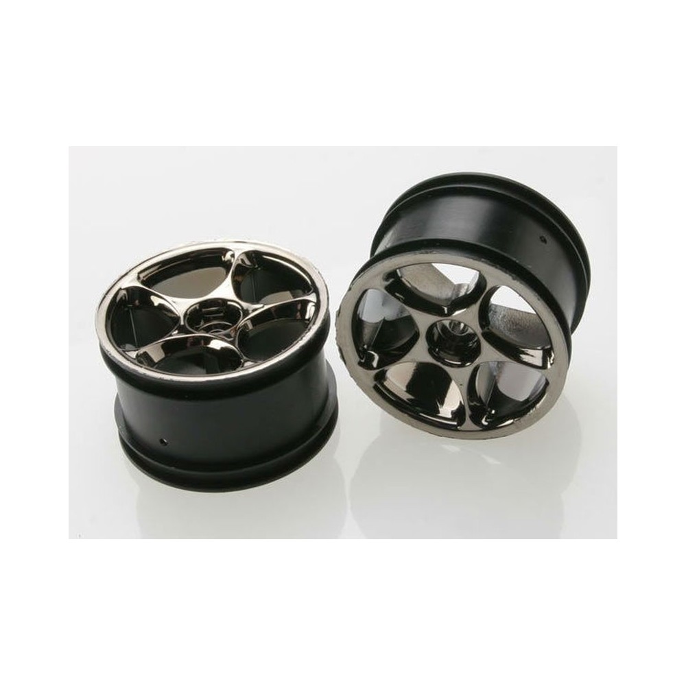 Llantas Tracer 2.2 cromo negro traseras Traxxas TRX2472A Llantas Tracer 2.2 cromo negro traseras Traxxas TRX2472A