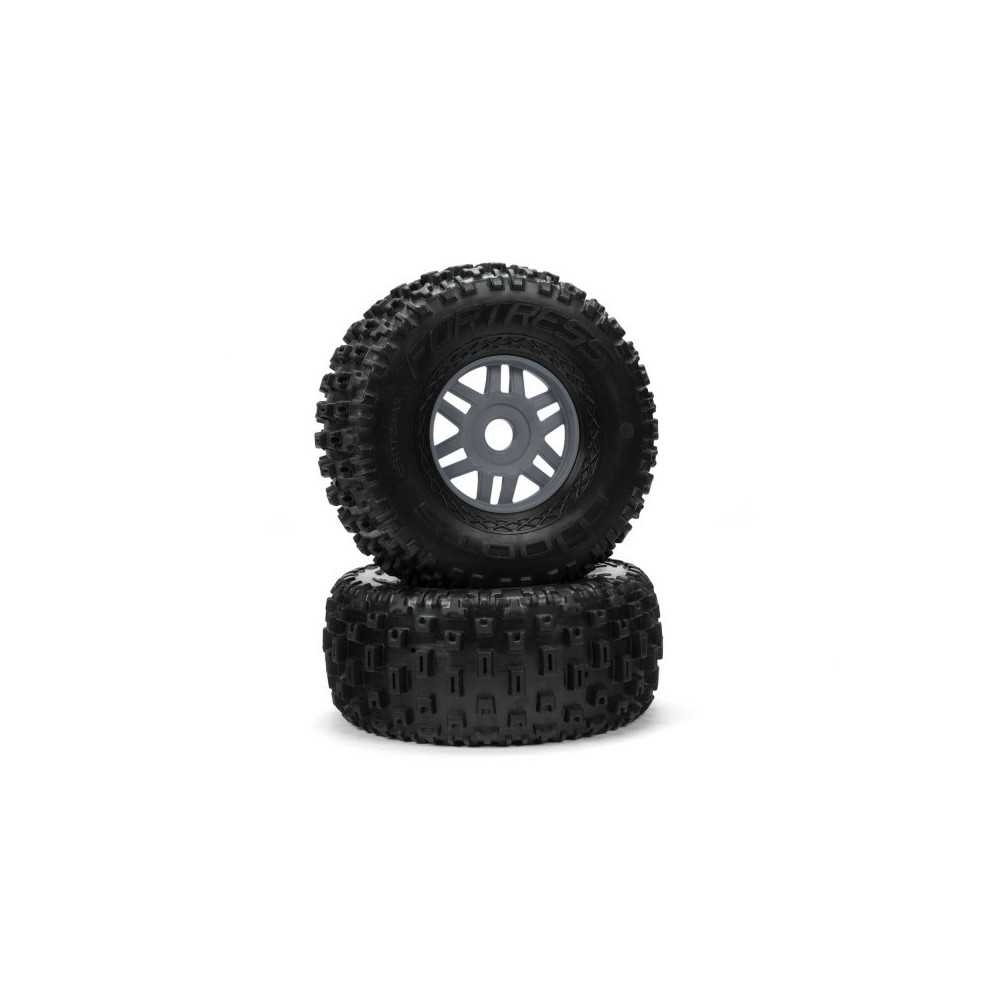 Arrma 1-7 dBoots Fortress Front-Rear 2.4-3.3 Pre-Mounted Tires 17mm Hex Gunmetal 2 ARA550069 Arrma 1-7 dBoots Fortress Front-Rear 2.4-3.3 Pre-Mounted Tires 17mm Hex Gunmetal 2 ARA550069