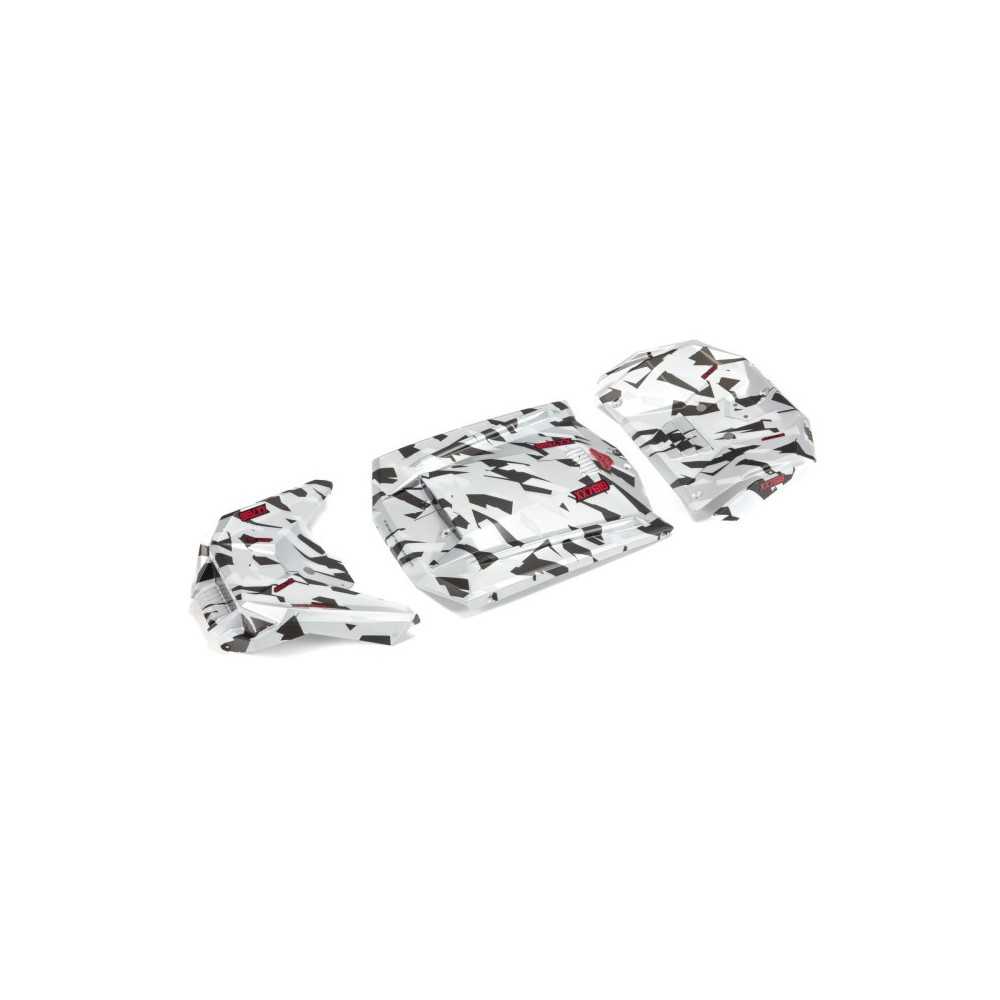 Arrma 1-7 Exterior Body Panels Painted White Camo: FIRETEAM ARA411022 Arrma 1-7 Exterior Body Panels Painted White Camo: FIRETEAM ARA411022
