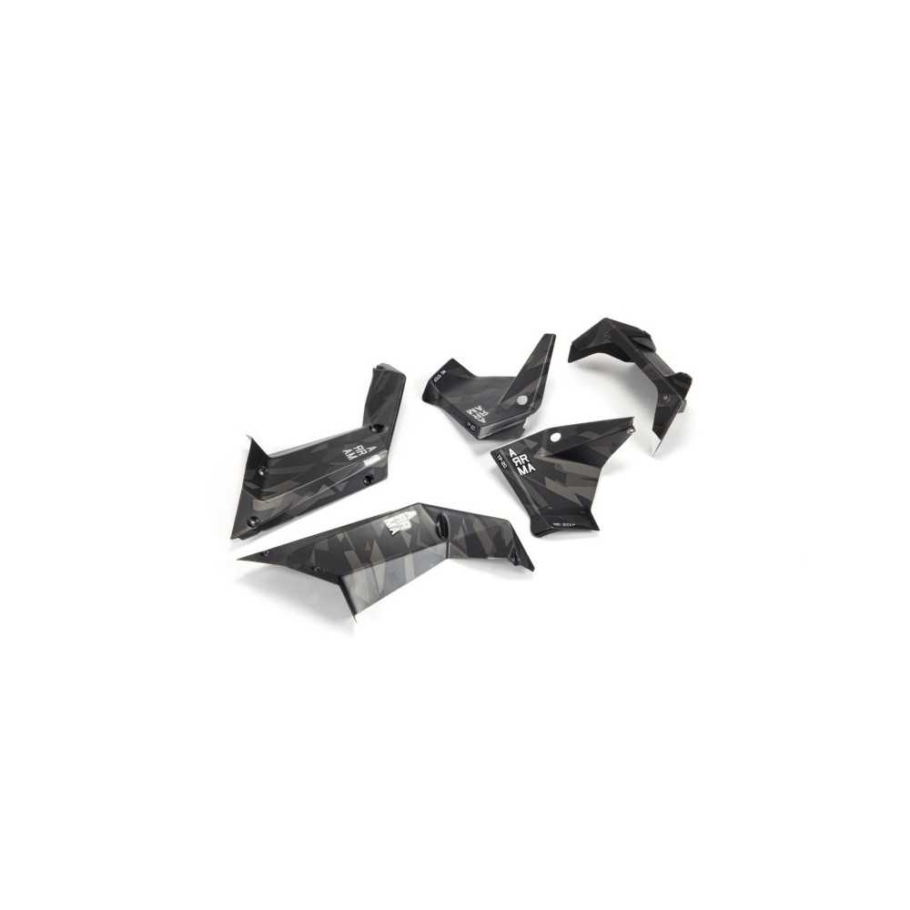 Arrma 1-7 Guard Set Painted Black Camo: FIRETEAM ARA411018 Arrma 1-7 Guard Set Painted Black Camo: FIRETEAM ARA411018