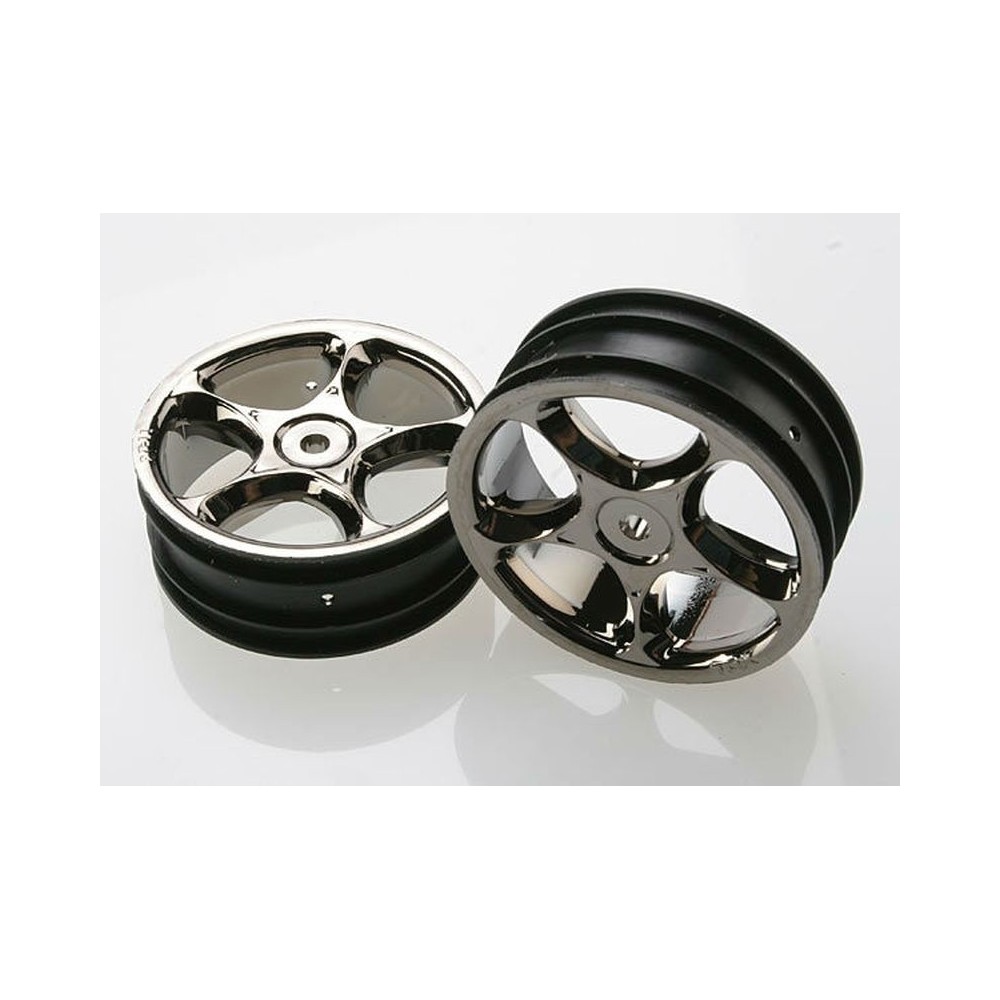 Llantas Tracer 2.2 cromo negro delanteras Traxxas TRX2473A Llantas Tracer 2.2 cromo negro delanteras Traxxas TRX2473A