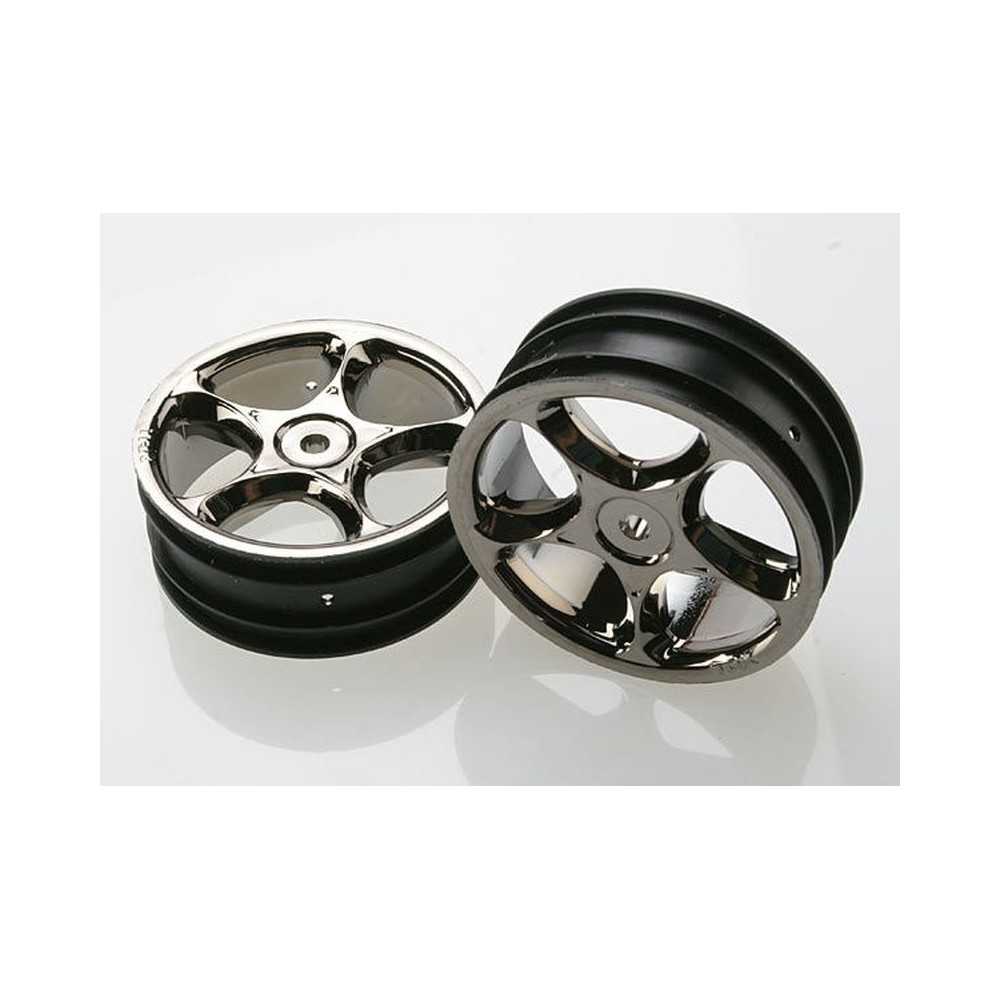 Traxxas Wheels tracer 2.2 (black chrome) (2) (bandit front) TRX2473A Traxxas Wheels tracer 2.2 (black chrome) (2) (bandit front) TRX2473A