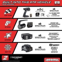 Arrma 1-7 LIMITLESS 8S AVC 4X4 RTR Brushless Street Speed White-Blue ARA7816T2