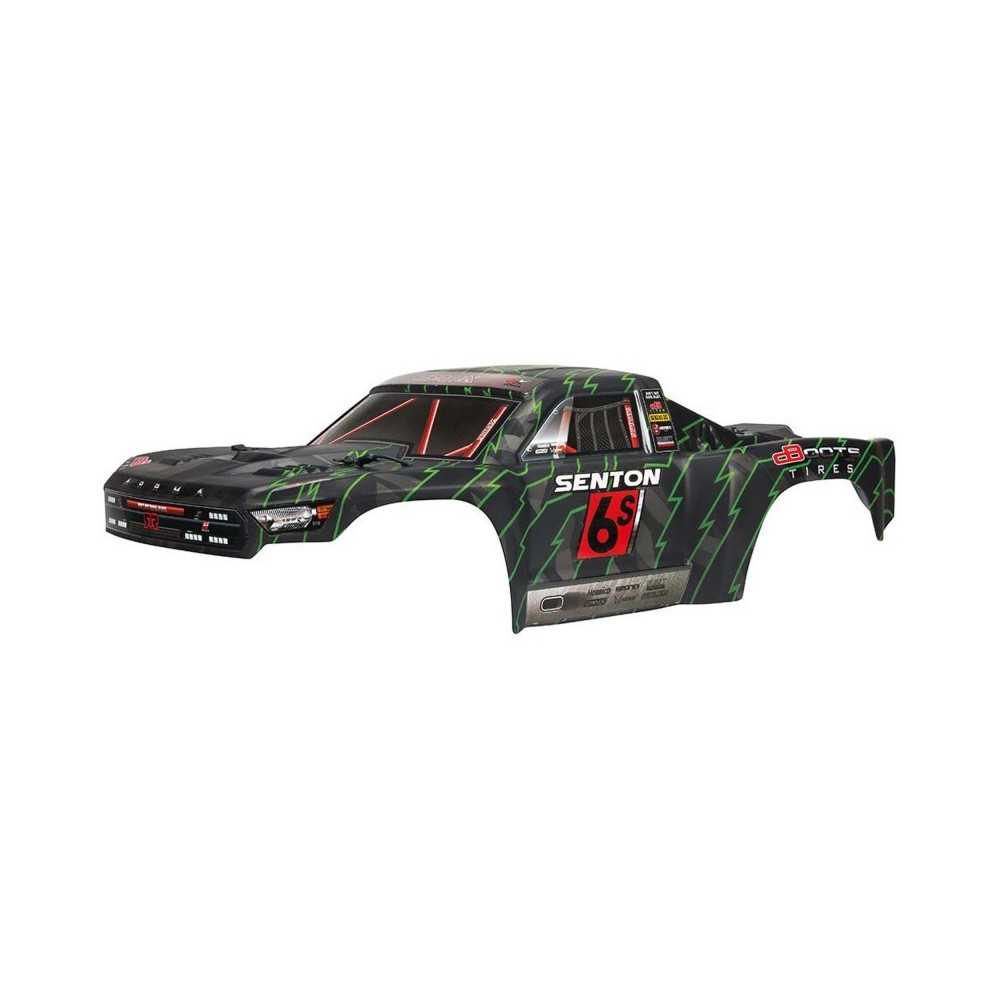 Carrocería pintada Arrma Senton 1/7 6S BLX negra y verde Carrocería pintada Arrma Senton 1/7 6S BLX negra y verde