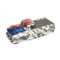 Arrma 1-7 Painted Body Silver-Red: INFRACTION 6S BLX ARA410006