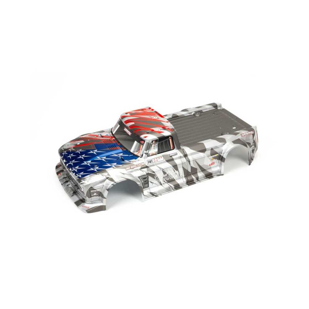Arrma 1-7 Painted Body Silver-Red: INFRACTION 6S BLX ARA410006 Arrma 1-7 Painted Body Silver-Red: INFRACTION 6S BLX ARA410006
