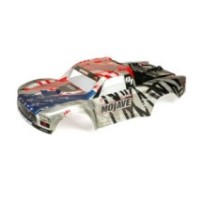 Arrma 1-7 Painted Body Silver-Red: MOJAVE 6S BLX ARA411005