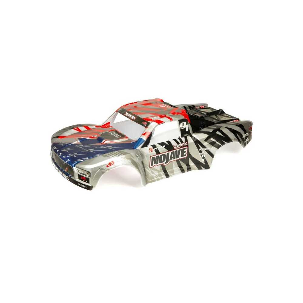 Arrma 1-7 Painted Body Silver-Red: MOJAVE 6S BLX ARA411005 Arrma 1-7 Painted Body Silver-Red: MOJAVE 6S BLX ARA411005