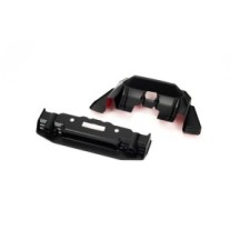Arrma 1-7 Painted Splitter And Diffuser Black and Red: FELONY 6S BLX ARA410008