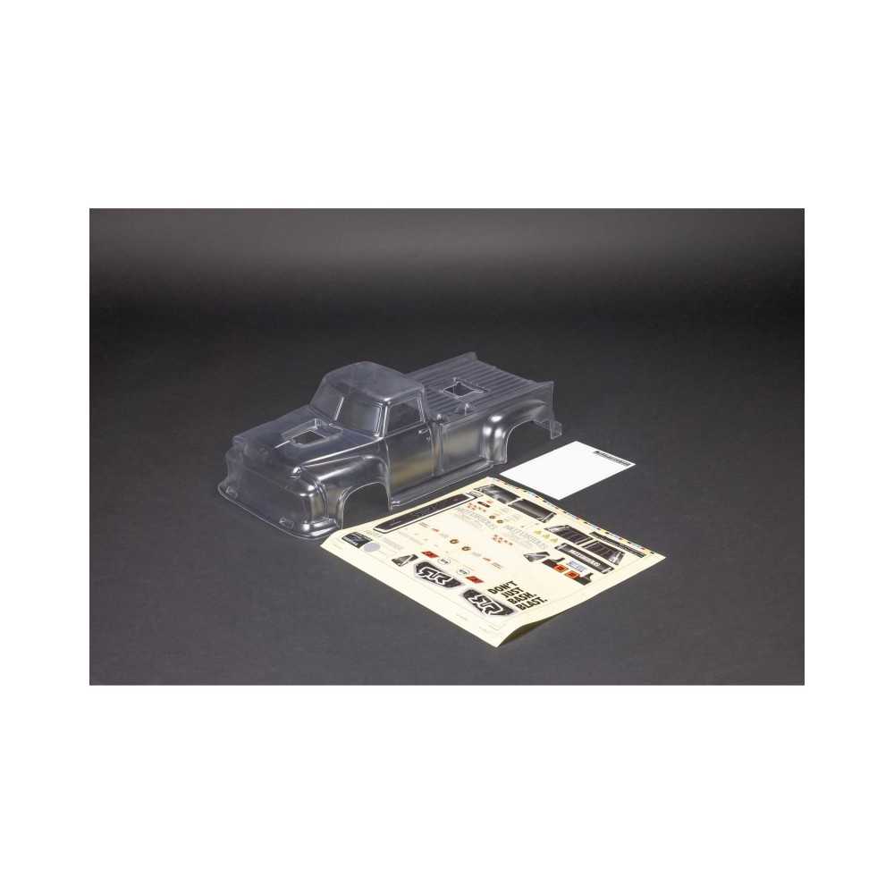 Arrma 1-8 Clear Body with Decals and Window Mask: NOTORIOUS 6S BLX V6 ARA-1540