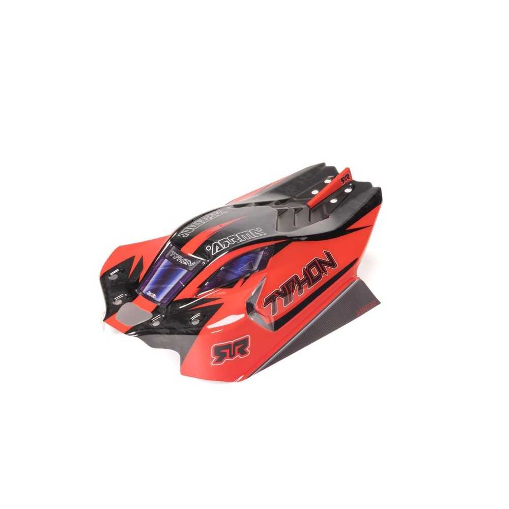 Arrma 1-8 Clipless Painted Decaled Body Black: TYPHON 4X4 ARA-2309 Arrma 1-8 Clipless Painted Decaled Body Black: TYPHON 4X4 ARA-2309