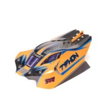 Arrma 1-8 Clipless Painted Decaled Body Orange: TYPHON 4X4 ARA-2318