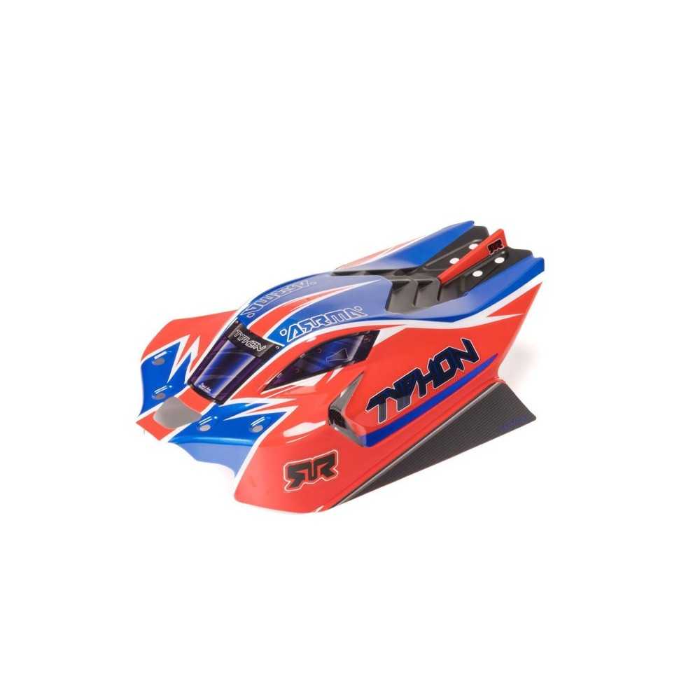 Arrma 1-8 Clipless Painted Decaled Body Red: TYPHON 4X4 ARA-2251 Arrma 1-8 Clipless Painted Decaled Body Red: TYPHON 4X4 ARA-2251