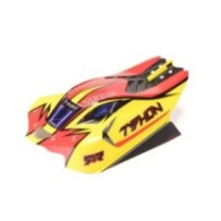 Arrma 1-8 Clipless Painted Decaled Body Yellow-Red: TYPHON 4X4 ARA-2250