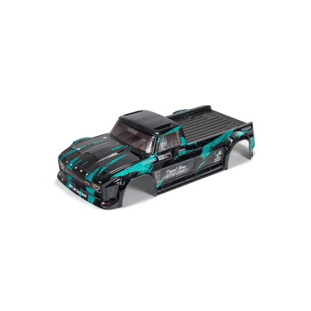 Arrma 1-8 Finished Body Black-Teal: INFRACTION ARA414008 Arrma 1-8 Finished Body Black-Teal: INFRACTION ARA414008