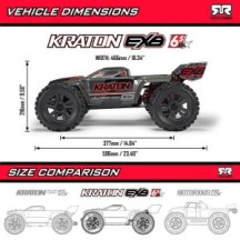 Arrma 1-8 KRATON 6S EXB 4X4 RTR Brushless Speed Truck BLACK ARA8708V6T1